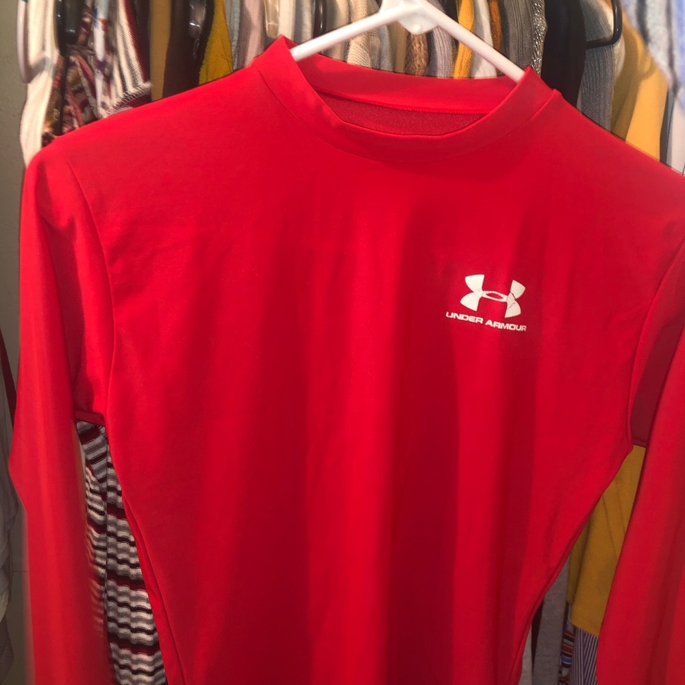 Under armor red long sleeve